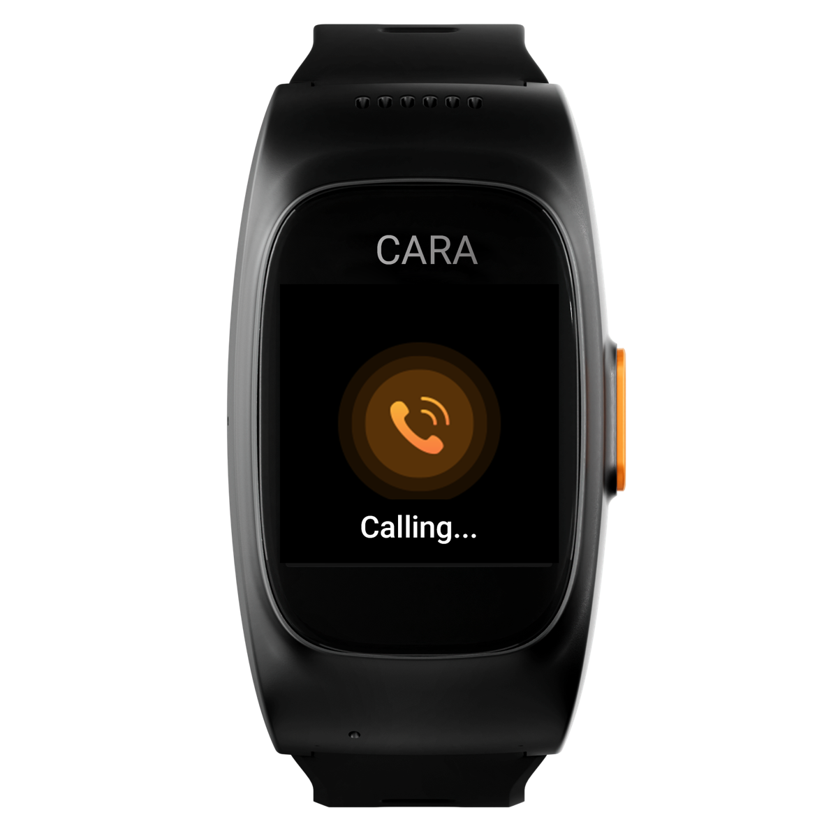Senior wearing Cara watch